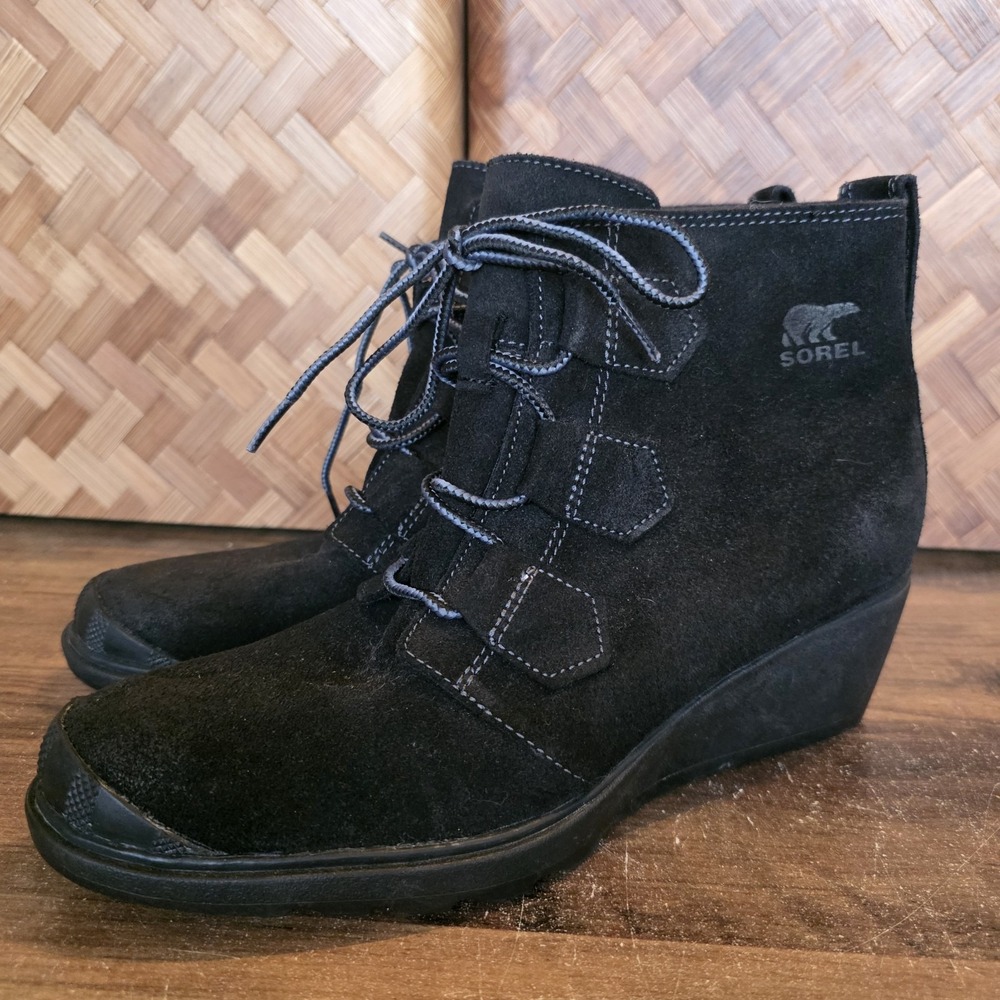 Sorel Black Lace Up Boots